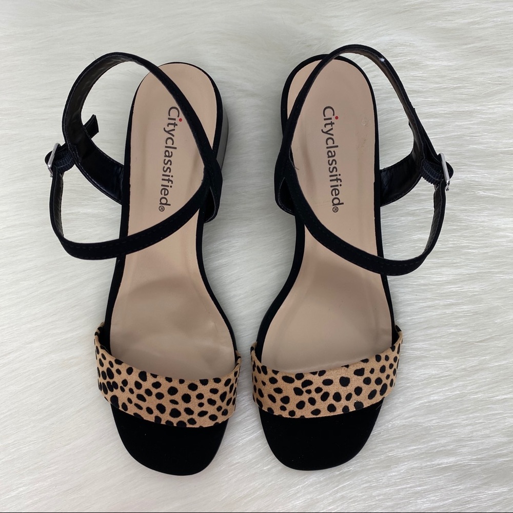 Women’s block open toe ankle strap heeled sandals
